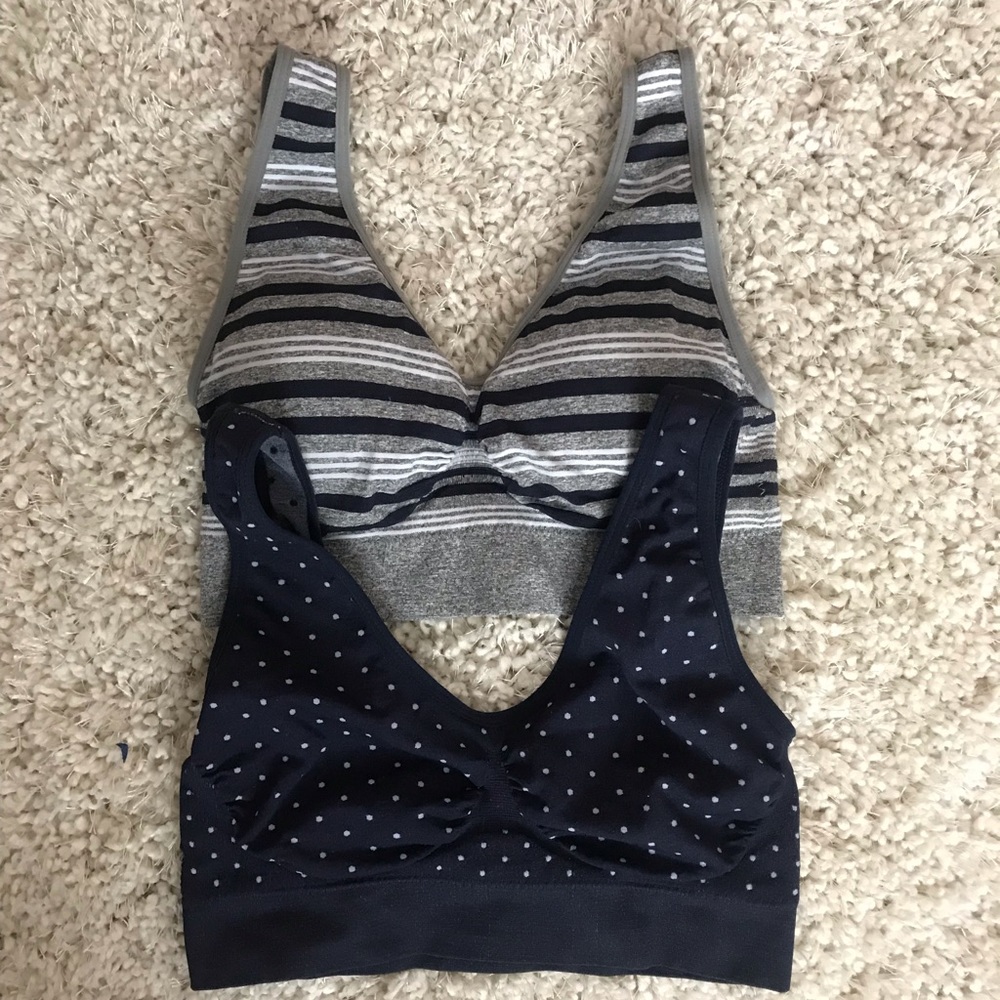 Lounge bralettes striped and polka dots